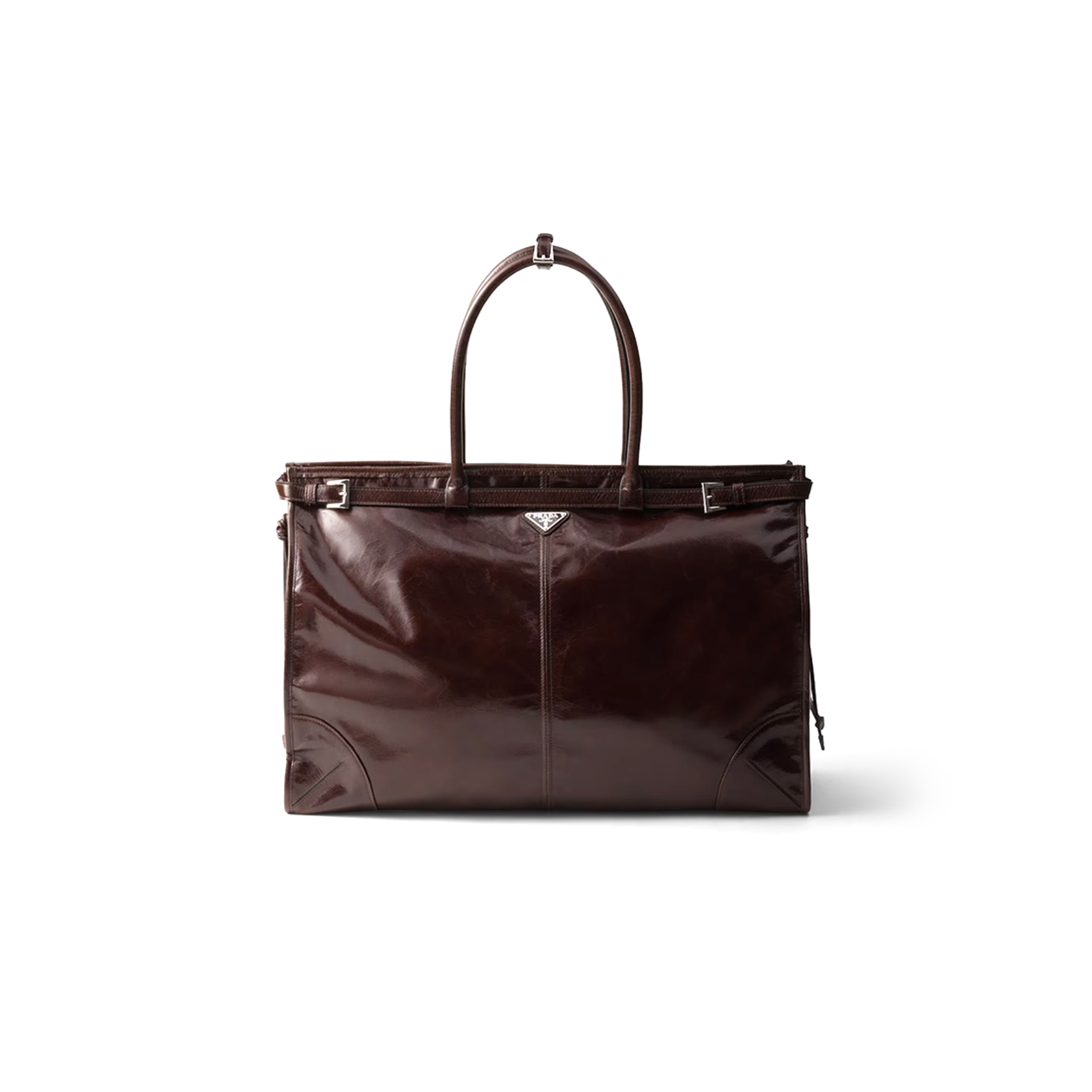 Pra*a bonnie leather tote bag 1ba439 (42*30*12cm)